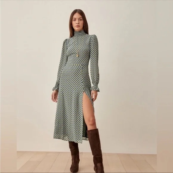 The Stevi Dress from the Reformation! Mosaic print! I love this dress! - Picture 8 of 11